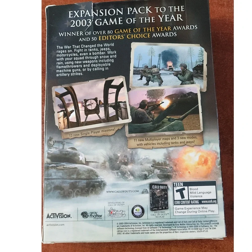 Call‎ of Duty: United Offensive (PC, 2004) - CIB Complete Game, Manual & Code